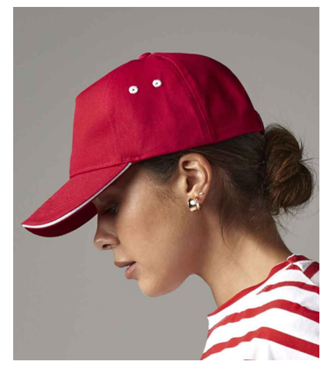 5 Panel Cap with Sandwich Peak