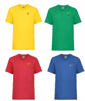 Hollesley T-shirts with printed crest (Royal, Age 2-4 24ins)