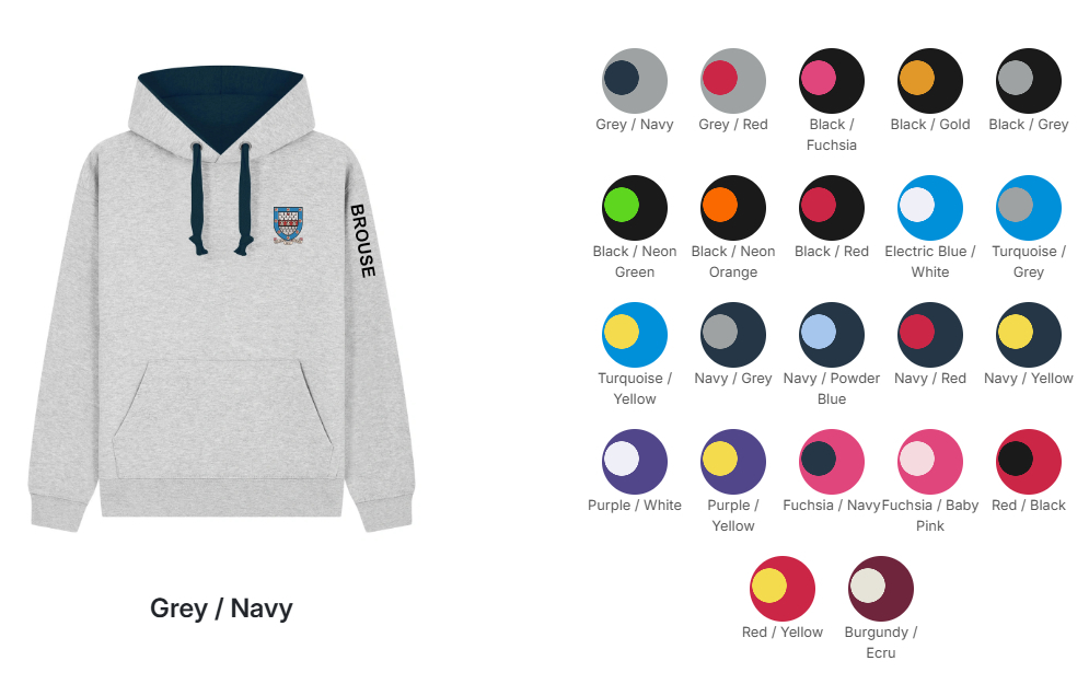 Woodbridge School Alpe D'Huez contrast hoody